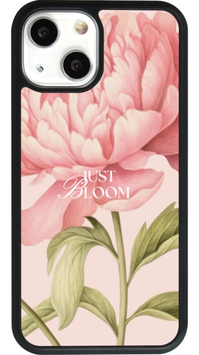 Coque iPhone 13 mini - Silicone rigide noir Just Bloom 2026