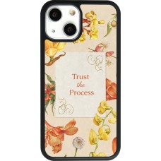 Coque iPhone 13 mini - Silicone rigide noir Trust the process 2026