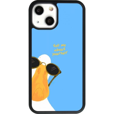 Coque iPhone 13 mini - Silicone rigide noir Tell me about yourself Summer 2026