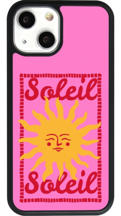 Coque iPhone 13 mini - Silicone rigide noir Sun sun 2026