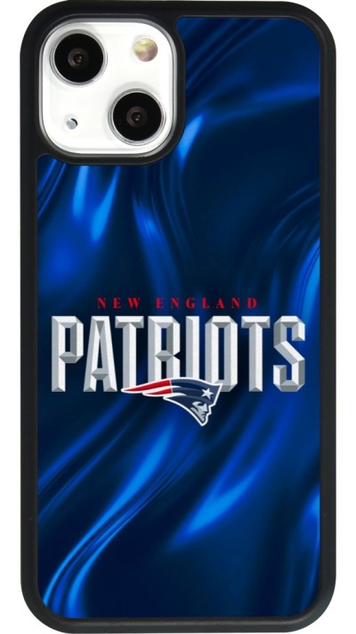 Coque iPhone 13 mini - Silicone rigide noir Super Bowl 26 Patriots 2
