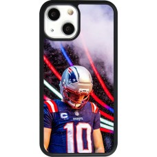 Coque iPhone 13 mini - Silicone rigide noir Super Bowl 26 Patriots 3