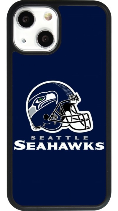 Coque iPhone 13 mini - Silicone rigide noir Super Bowl 26 Seattle 3