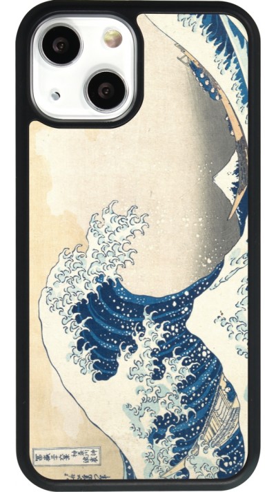 iPhone 13 mini Case Hülle - Silikon schwarz Kunstbild - Die große Welle vor Kanagawa - Hokusai