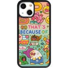 Coque iPhone 13 mini - Silicone rigide noir Thats beacause of