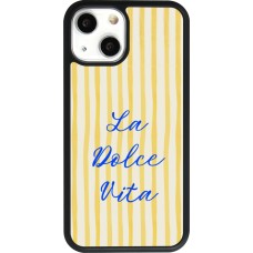 Coque iPhone 13 mini - Silicone rigide noir The good life 2026