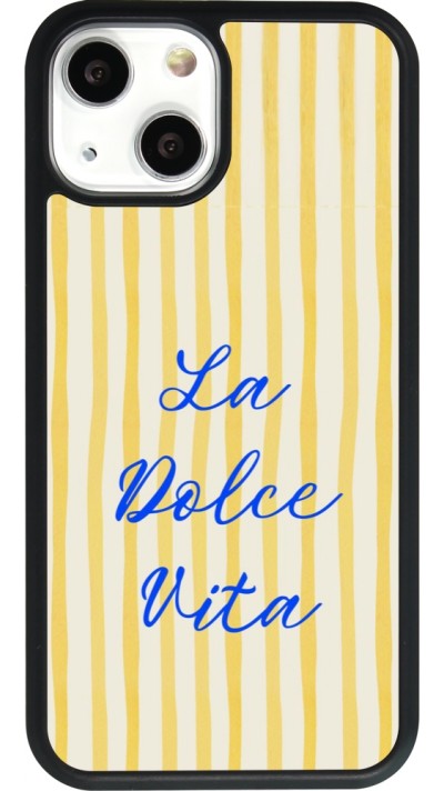 Coque iPhone 13 mini - Silicone rigide noir The good life 2026
