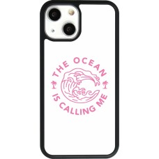 Coque iPhone 13 mini - Silicone rigide noir The Ocean is calling me