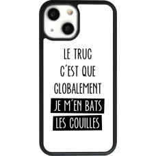 Coque iPhone 13 mini - Silicone rigide noir Le truc globalement bats les couilles