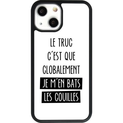 Coque iPhone 13 mini - Silicone rigide noir Le truc globalement bats les couilles