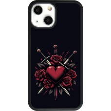 iPhone 13 mini Case Hülle - Silikon schwarz Valentine 2024 gothic love