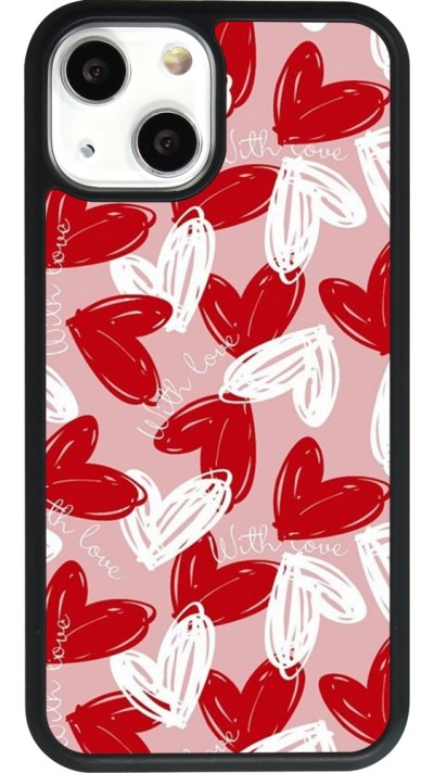 iPhone 13 mini Case Hülle - Silikon schwarz Valentine 2024 with love heart