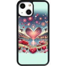 iPhone 13 mini Case Hülle - Silikon schwarz Valentin 2025 Schick