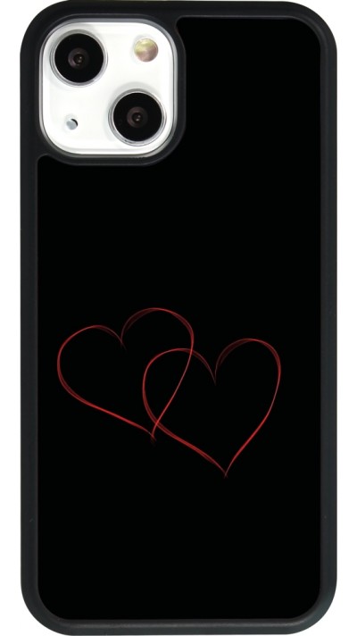 iPhone 13 mini Case Hülle - Silikon schwarz Valentine 2023 attached heart