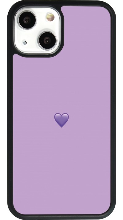 iPhone 13 mini Case Hülle - Silikon schwarz Valentine 2023 purpule single heart