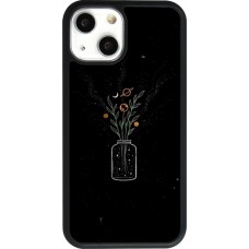 Coque iPhone 13 mini - Silicone rigide noir Vase black