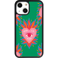 Coque iPhone 13 mini - Silicone rigide noir Viva la vida 2026