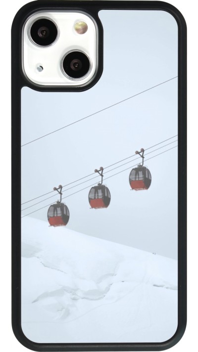 iPhone 13 mini Case Hülle - Silikon schwarz Winter 22 ski lift