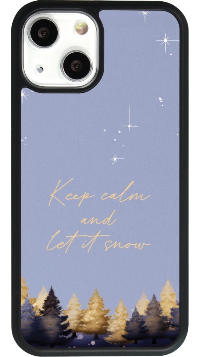 iPhone 13 mini Case Hülle - Silikon schwarz Winter 25 Winter illustration of trees