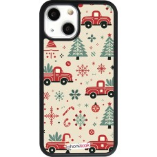 iPhone 13 mini Case Hülle - Silikon schwarz Weihnachten 2024 Lkw Tanne