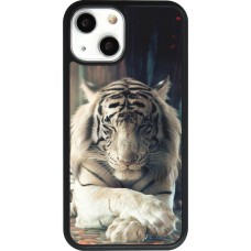 Hülle iPhone 13 mini - Silikon schwarz Zen Tiger