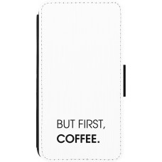 iPhone 13 mini Case Hülle - Wallet schwarz But first Coffee