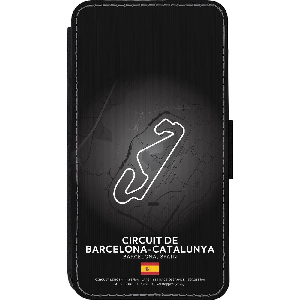 iPhone 13 mini Case Hülle - Wallet schwarz F1 Track 2025 Spain