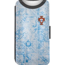 Coque iPhone 13 mini - Wallet noir Maillot de football Portugal Extérieur personnalisable