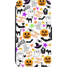 iPhone 13 mini Case Hülle - Wallet schwarz Halloween 2024 trick or treat