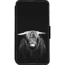 iPhone 13 mini Case Hülle - Wallet schwarz Highland calf black