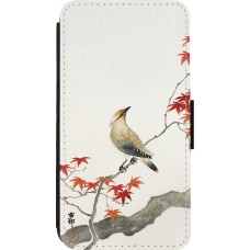 iPhone 13 mini Case Hülle - Wallet schwarz Japanese Bird