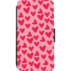 iPhone 13 mini Case Hülle - Wallet schwarz Mom 2024 kleine Herzen