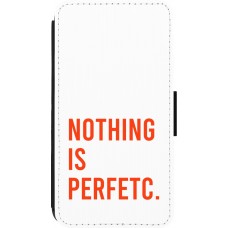iPhone 13 mini Case Hülle - Wallet schwarz Nothing is Perfetc