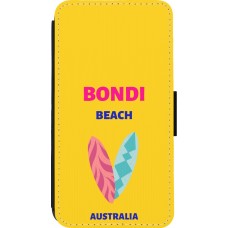 iPhone 13 mini Case Hülle - Wallet schwarz Pop Summer Destination Bondi