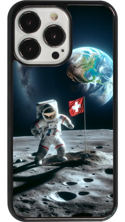 Coque iPhone 13 Pro - Astro Suisse sur lune