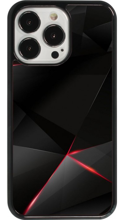 iPhone 13 Pro Case Hülle - Black Red Lines