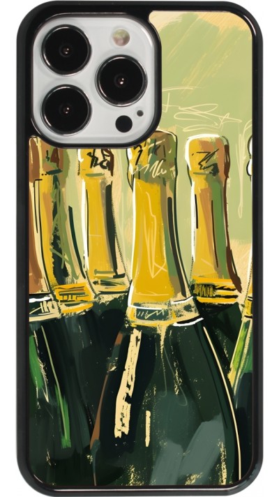 iPhone 13 Pro Case Hülle - Champagne Malerei