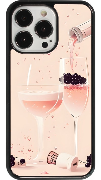 iPhone 13 Pro Case Hülle - Champagne Pouring Pink
