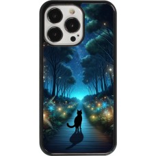 iPhone 13 Pro Case Hülle - Schwarze Katze Spaziergang