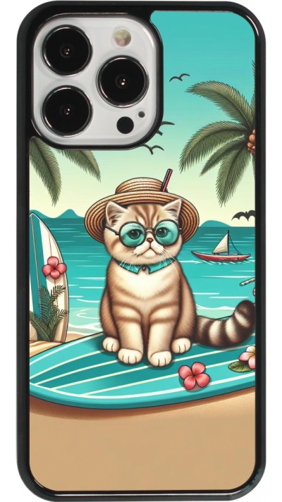 Coque iPhone 13 Pro - Chat Surf Style