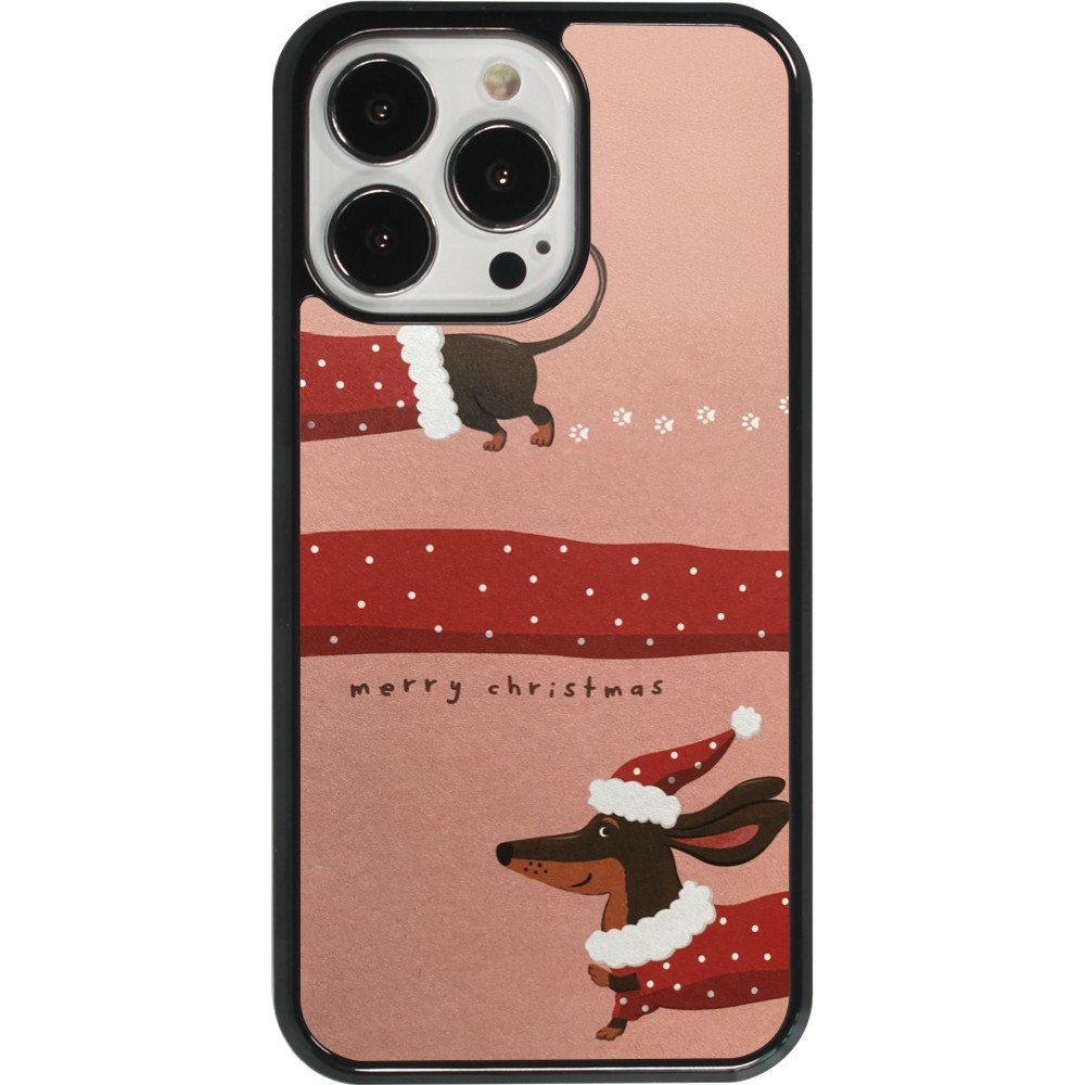 Coque iPhone 13 Pro - Christmas 25 Teckel Merry Xmas