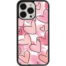 iPhone 13 Pro Case Hülle - Easter 2023 pink hearts