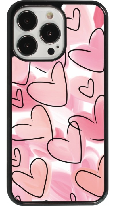 iPhone 13 Pro Case Hülle - Easter 2023 pink hearts