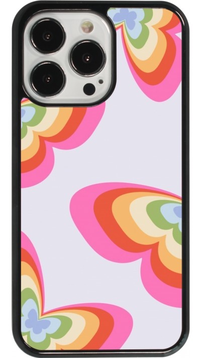 iPhone 13 Pro Case Hülle - Easter 2024 rainbow butterflies