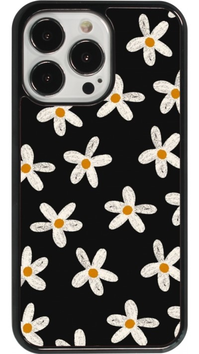 iPhone 13 Pro Case Hülle - Easter 2024 white on black flower