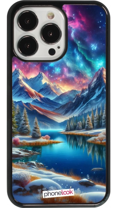 Coque iPhone 13 Pro - Fantasy Mountain Lake Sky Stars