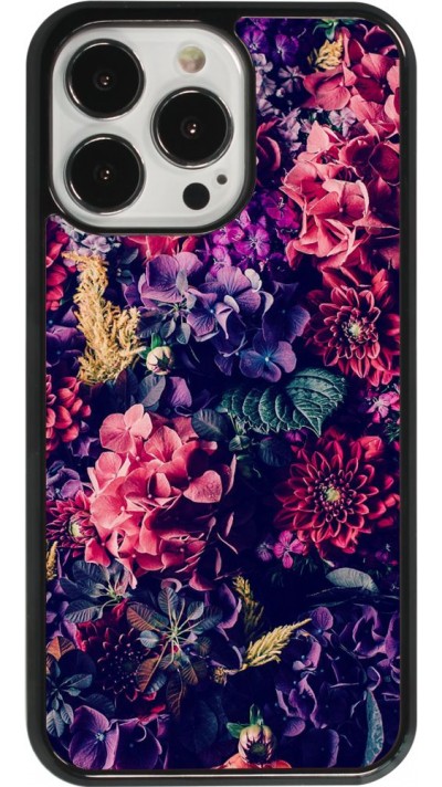 Coque iPhone 13 Pro - Flowers Dark