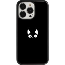 iPhone 13 Pro Case Hülle - Funny cat on black