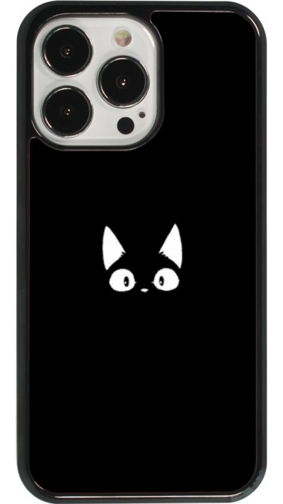 Coque iPhone 13 Pro - Funny cat on black