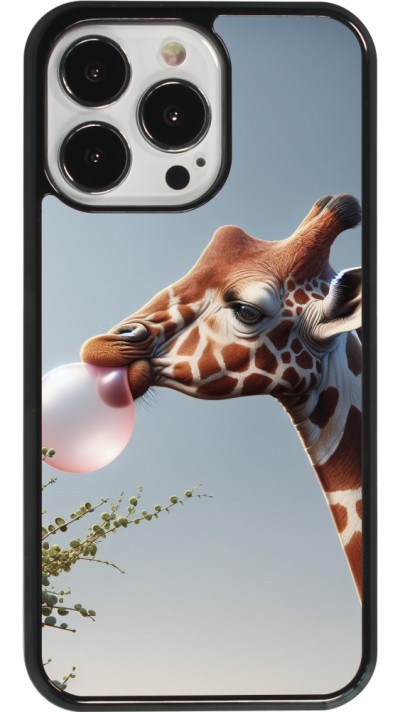 iPhone 13 Pro Case Hülle - Giraffe mit Blase